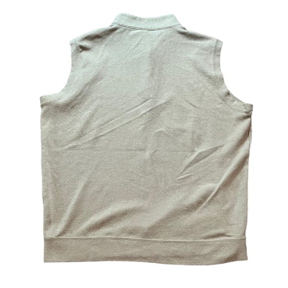 Peter Millar Mens XL Tan 1/4 Zip Sleeveless Pullover Golf Vest - Picture 3 of 5